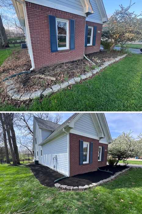 Beds cleared and mulched